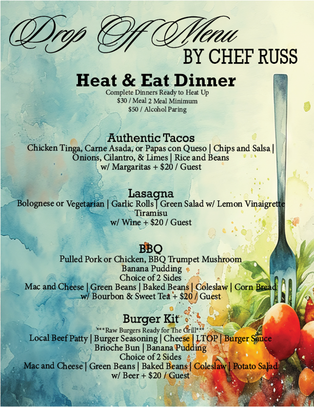 Cherry Ridge Drop Off Heat and Eat w/ Alcohol